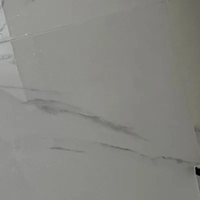 Marble-look porcelain tile sample